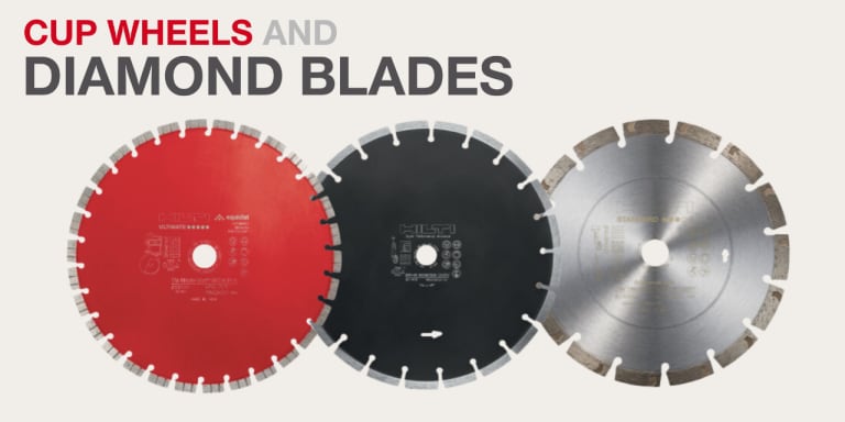 CUP WHEELS AND DIAMOND BLADES