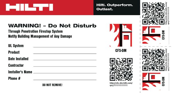 Identification sticker QR  (2000) set