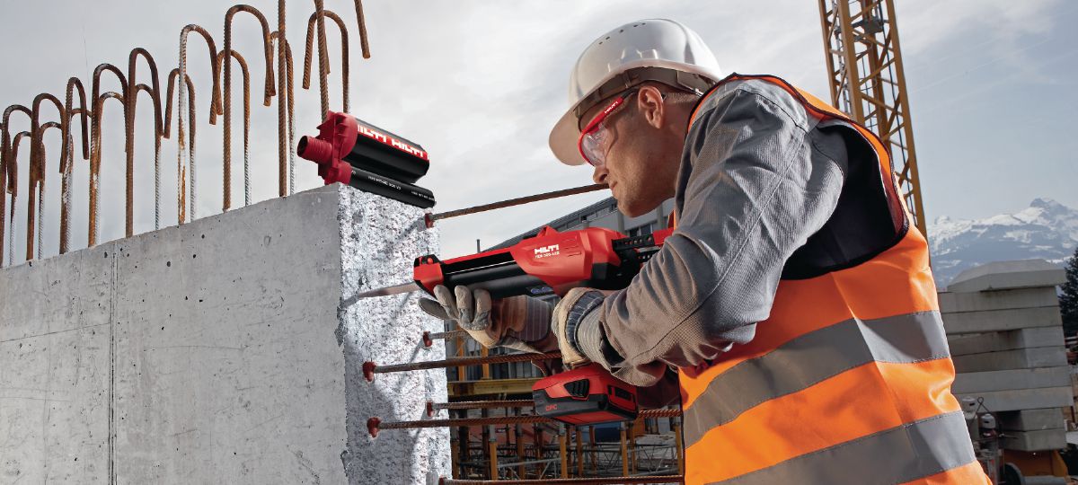 Rebar application with HIT-RE 500 V3