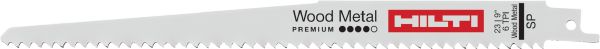 Nail-embedded wood reciprocating saw blades