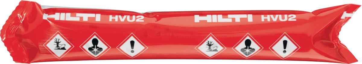 Ultimate performance foil adhesive capsules for heavy duty anchoring in concrete. New template with GHS signs