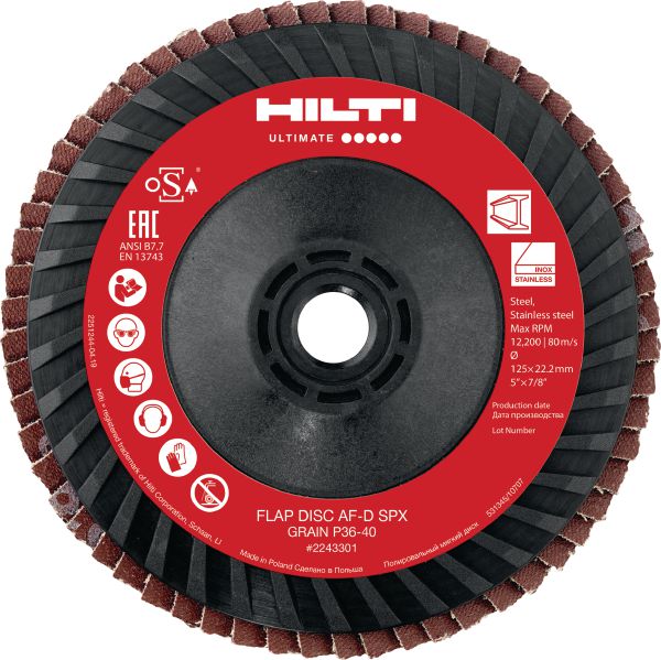 AF-D PL SPX Threaded convex flap disc