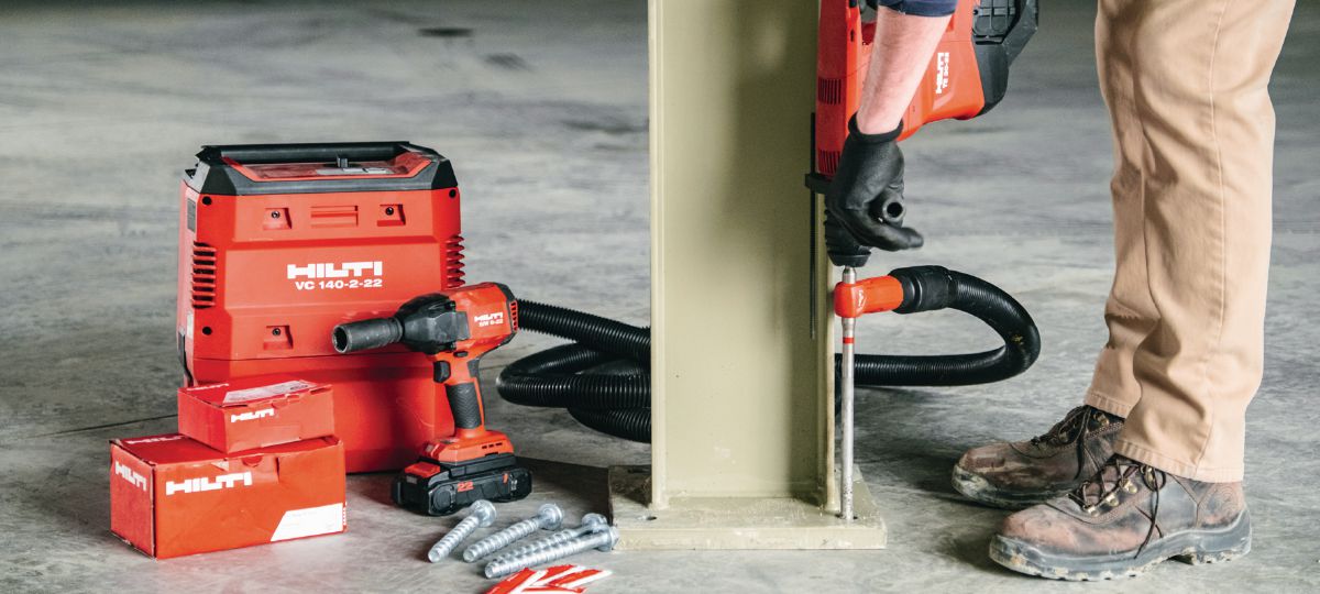 Kwik-X - drilling for baseplate application using the Safeset method, cropped version.